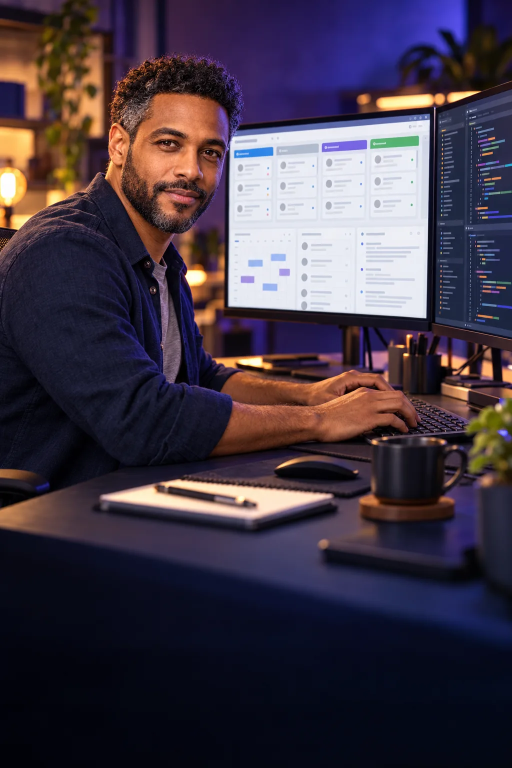 Silas develops a recruitment platform with job applications, interview schedules and feedback on his screens.